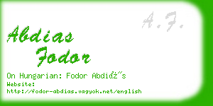 abdias fodor business card
